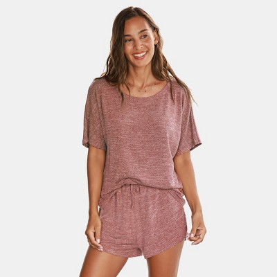 Women's Cozy Tee & Shorts Pajama Set - Cupshe