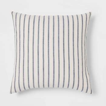 18x18 Center Stripes Tassel Throw Pillow Dark Gray/cream - Hearth & Hand™  With Magnolia : Target