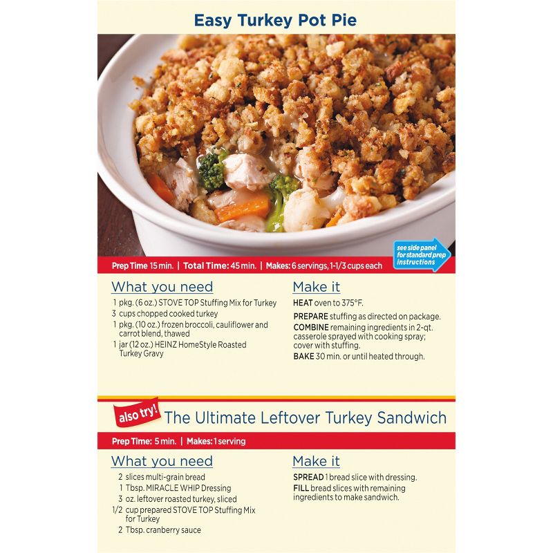 Stove Top Stuffing Mix for Turkey - 6oz, 5 of 15