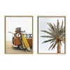 Kate and Laurel Sylvie Surfboard Paradise Framed Canvas Set by The Creative Bunch Studio, 2 Piece 18x24, Natural - image 2 of 4