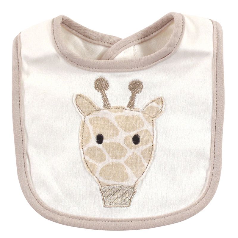 Hudson Baby Infant Cotton Bib and Sock Set 5pk, Giraffe, One Size, 5 of 8