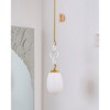 Mitzi Marina 1 - Light Pendant in  Aged Brass/Textured White Combo - 2 of 4
