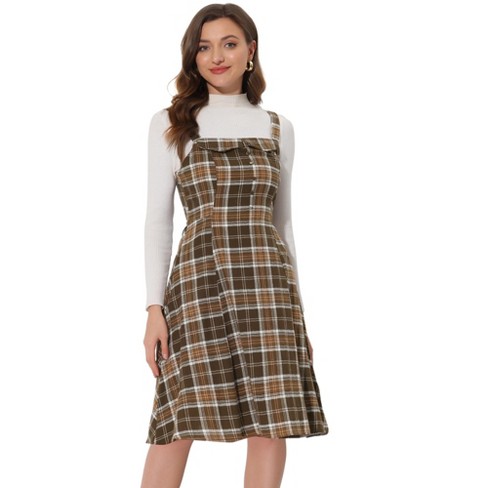 Plaid shop sleeveless dress