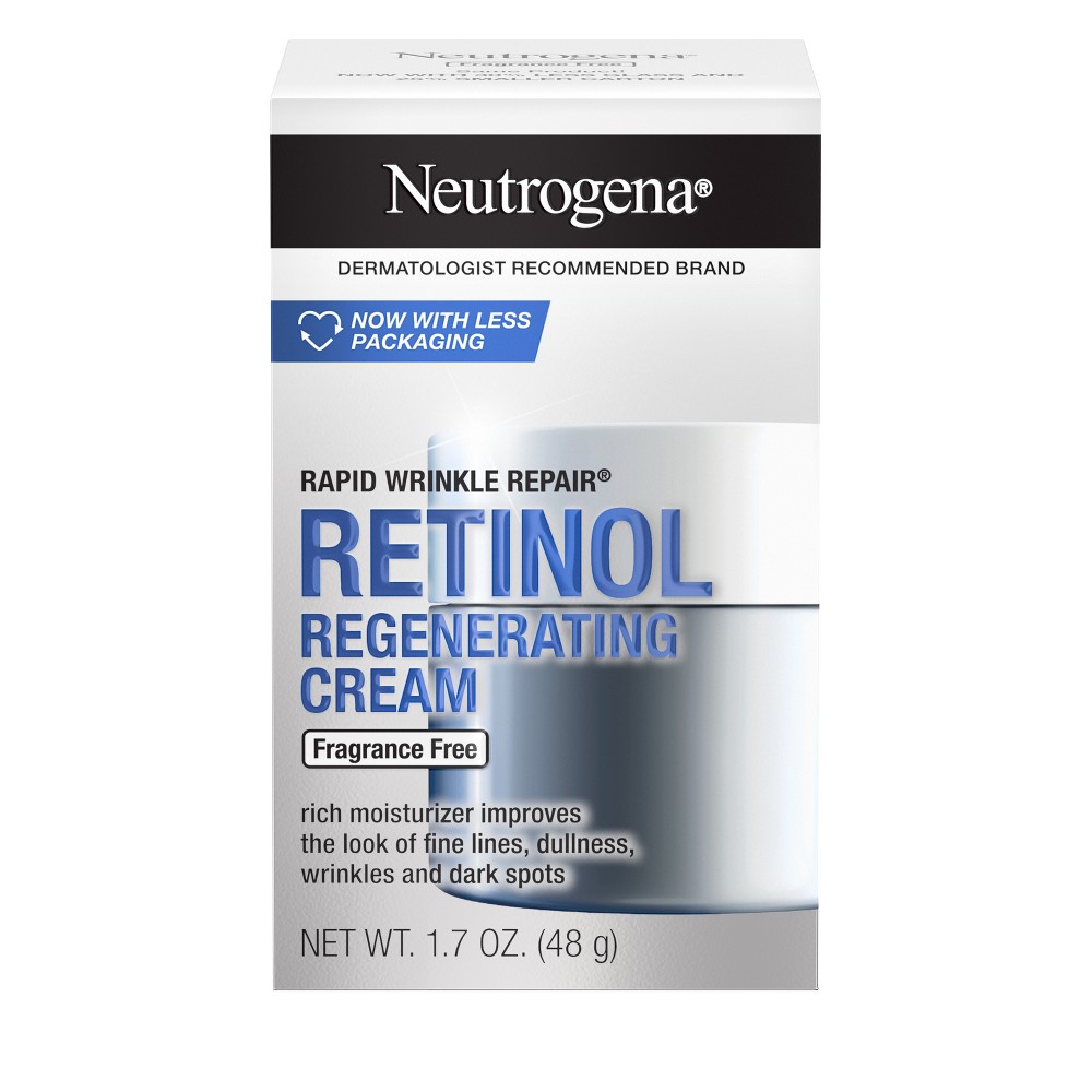 Neutrogena Rapid Wrinkle Repair Retinol Face Moisturizer Cream with Hyaluronic Acid - Fragrance Free - 1.7oz