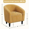 Yaheetech Upholstered Armchair Accent Barrel Chair - image 3 of 4