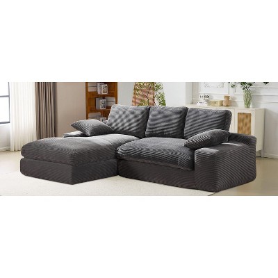 Mocamel 99x69 Modular Sectional Sofa Minimalist LShape 2PC Free Combo InstallFree LivingBedroom