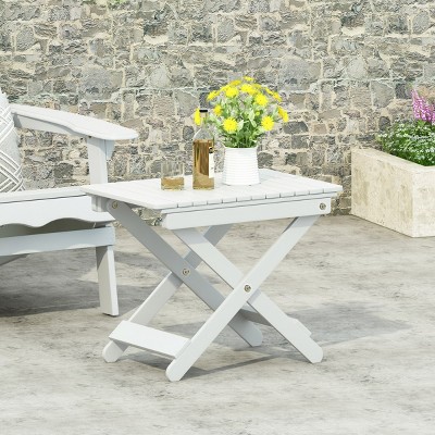 Folding Acacia Wood Outdoor Side Table, Small Portable Camping Table for Patio, Balcony or Travel – Cuddlewood