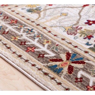 Aaden Multicolor Floral Synthetic Square Area Rug
