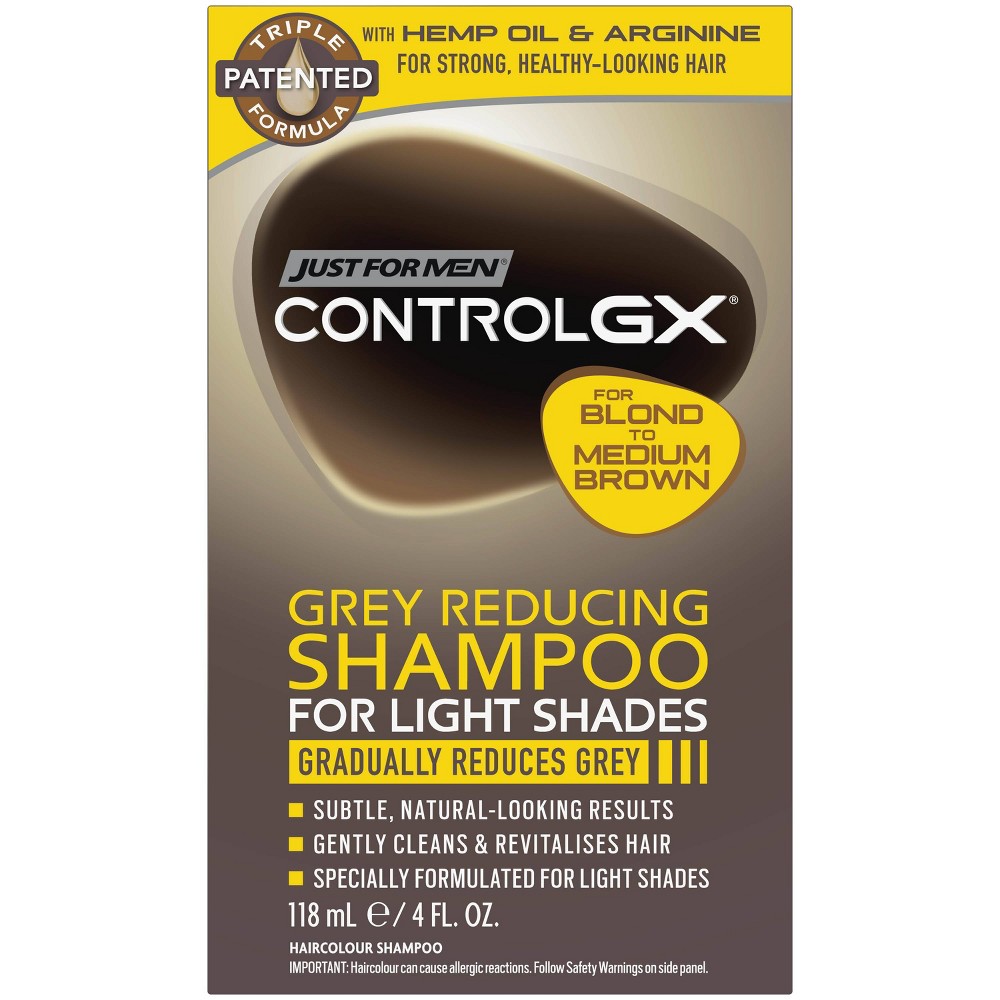 Photos - Hair Product Just For Men Control GX Light Shades Shampoo - 4 fl oz