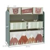 FONTOI Children's Toy Organizer with Animal Design for Nursery Kindergarten, Toy Storage with 6 Storage Bins for Kids, Green, 11.8"*26"*24.8" - 3 of 4