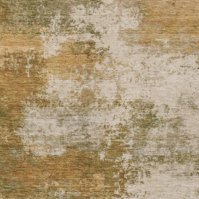 HomeRoots 8' X 10' Copper And Ivory Abstract Washable Indoor Outdoor Area Rug