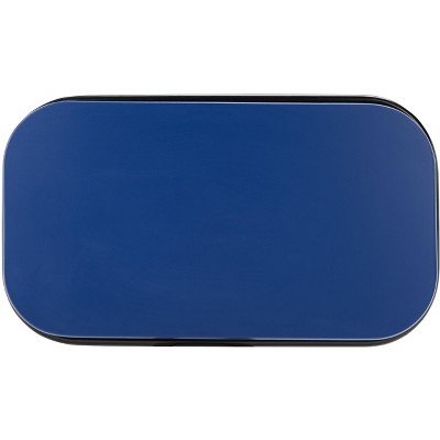Astonishing Asymmetry Blue and Black Metal Wood Side Table