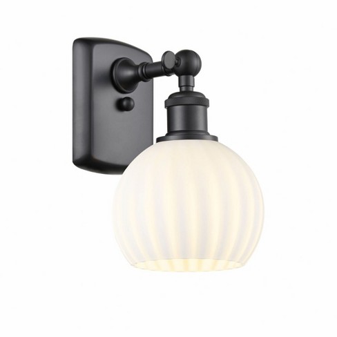 Innovations Lighting White Venetian 1 - Light Sconce in  Matte Black - image 1 of 1