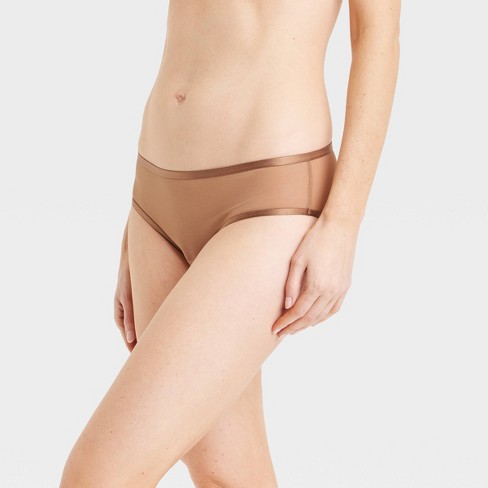 Women's Mesh Cheeky Underwear - Auden™ Brown L : Target