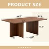 LIVAREEmlen 44.8 Inch Walnut Wood Grain MDF Coffee Table - Modern Luxury, Stable Triangular Support suitable for living rooms, bedrooms,etc. - 4 of 4