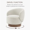 Spruce&Spring Upholstered Swivel Accent Chair Fabric - 3 of 4