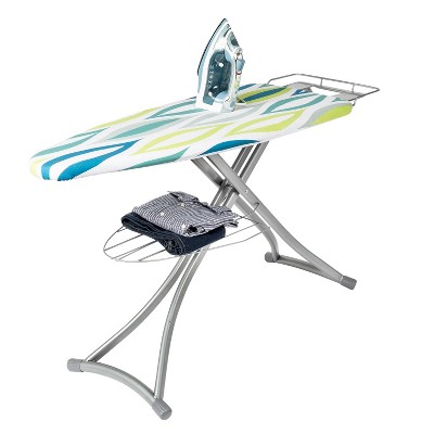 Honey-Can-Do Silver and Multi Oval Print Ironing Board with Rest