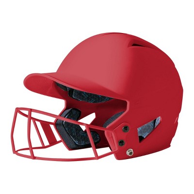 Champro HX Rise Fastpitch Batting Helmet w Mask Scarlet Jr