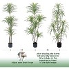 MaseiKar Artificial Dracaena Plants Indoor, 5 ft Faux Tropical Floor Plants Indoor, Tall Fake Yucca Silk Tree in Pot, Artificial Trees for Home Decor - 4 of 4