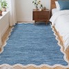 Washable Scalloped Area Rug, Soft Non-Slip Large Area Carpet for Bedroom, Living Room, Dining Room, Nursery, Modern Farmhouse Style - 3 of 4