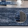 Acekool Washable Bedroom Area Rug, Non Slip Low Pile Boho Floral Carpet, Soft Foldable Small Rug for Bedside, Living Room - 4 of 4