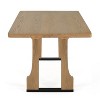 NicBex Contemporary Natural Textured Dining Table with Solid Wood Legs,Modern Rectangular Kitchen Table,Dining Room Furniture - 3 of 4