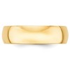 Black Bow Jewelry 2mm to 6mm 10K Yellow Gold Lightweight Half Round Standard Fit Band - 2 of 4