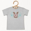 SmileyWorld Reindeer Snowflakes - Youth Short Sleeve Graphic T-Shirt and Toddler Short Sleeve Graphic T-Shirt - 2 of 3