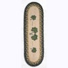 Earth Rugs Oval Stair Tread – Shamrock Design, Braided Jute, Rustic Irish Accent, 27"x8.25" Country Stair Rug - 2 of 3
