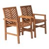 NicBex Set of 2 Outdoor Dining Chair,Modern Patio Dining Chairs,Aluminum Chairs Suitable for Patio,Garden,Brown/Silver - 4 of 4