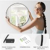 30" Round Wall Mirror, Modern Black Metal Frame Large Circle Mirror for Bathroom, Bedroom, Vanity, Entryway & Living Room Decor - 4 of 4