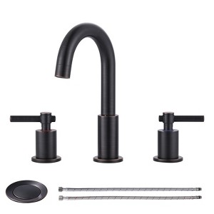 WOWOW 8 in. Widespread Double-Handle Bathroom Faucet - 1 of 4