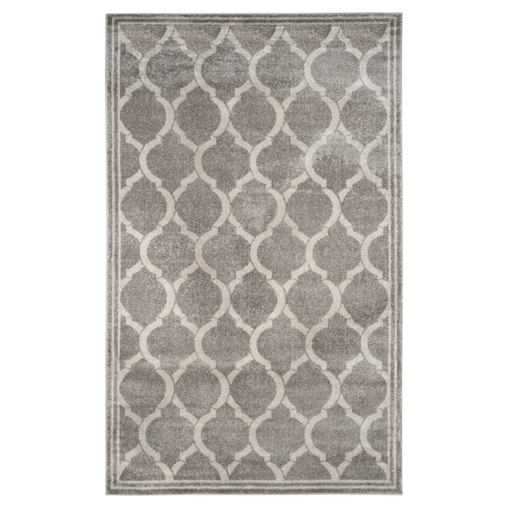6'x9' Janet Loomed Rug Gray/Light Gray - Safavieh