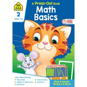 School Zone Math Basics Grade 2 Press-Out Workbook - (Paperback) - 1 of 4