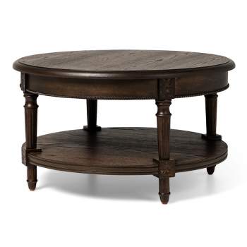 Maven Lane Pullman Traditional Round Wooden Coffee Table