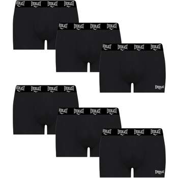 Everlast Value Pack 6pcs Mens Cotton Boxer Briefs Breathable Tagless Stretch Underwear For Men