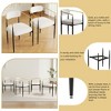 Lirago Set of 2 White Medieval Modern Dining Chairs-Teddy Velvet Upholstery with Metal Legs, Easy Assembly for Home & Office - 3 of 4