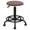 Retro Wood Stool - Rustic Oak: studio designs, Adjustable Counter & Bar Height, Hardwood Frame, Powder-Coated Finish - 3 of 4