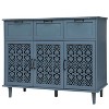 Sideboard Buffet Cabinets, Coffee Bar Cabinet with Metal Handle,  Accent Cabinet for Living Room - 4 of 4