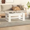 vidaXL Coffee Table White Engineered Wood Medium Coffee Table - 2 of 4