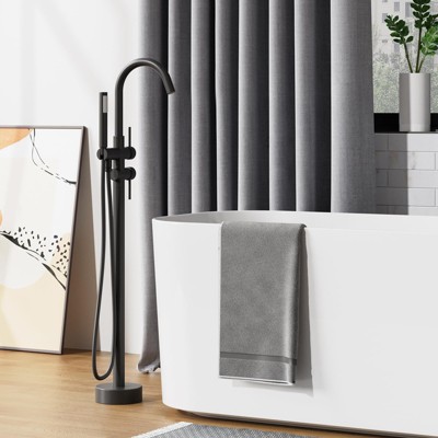 Freestanding Bathtub Faucet, Floor-Mount Tub Filler Chrome,Standing Tub Faucet