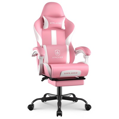 GTPLAYER Ergonomic Gaming Chair, PU Leather Computer Chair with Footrest, Lumbar Support for Adults