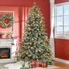 Set of 2 7ft Lighted Artificial Christmas Tree with Wreath - 3 of 4