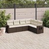 vidaXL Garden Sofa Set Brown - 2 of 4