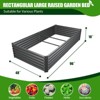 Rbied 8X4X1.5 ft Galvanized Raised Garden Bed, Rectangle Above Ground Modular Metal Planter Boxes, Anti-Rust & Easy-Setup - 2 of 4