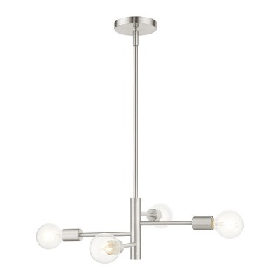 Livex Lighting Bannister 4 - Light Chandelier in  Brushed Nickel