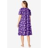 Dreams & Co. Plus Size Short Floral Print Cotton Gown - 3 of 4