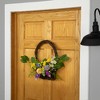 Northlight Mixed Wild Flower and Foliage Hanging Spring Wall Basket - 16" - 2 of 4