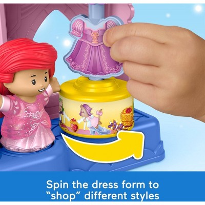 Детские куклы Little People Fisher-Price Little People DISNEY Princess Shimmer & Glow Dress Shop Toddler Playset & 2 Figures — фото 4