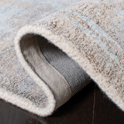 Handmade Blue Wool and Viscose Tufted Area Rug